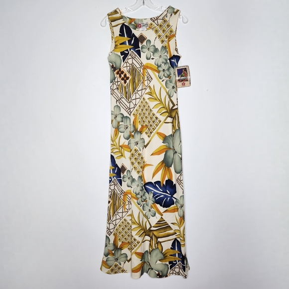 Hilo Hattie Dresses & Skirts - Hilo Hattie Dress Size 8 Hawaiian Tropical Floral Maxi Long Sleeveless USA NWT